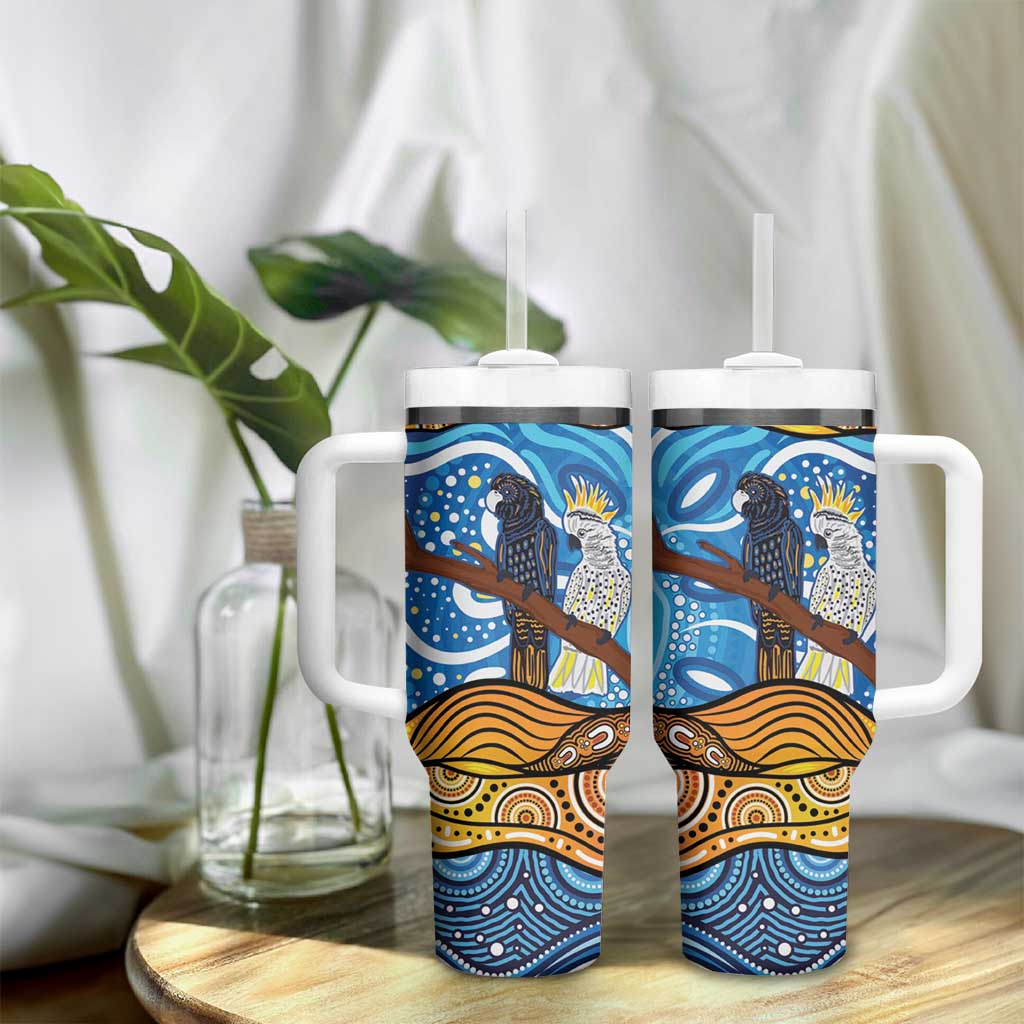 Australia Birds Aboriginal Art Custom Stanley Cup 40 oz 30 oz Tumbler With Handle