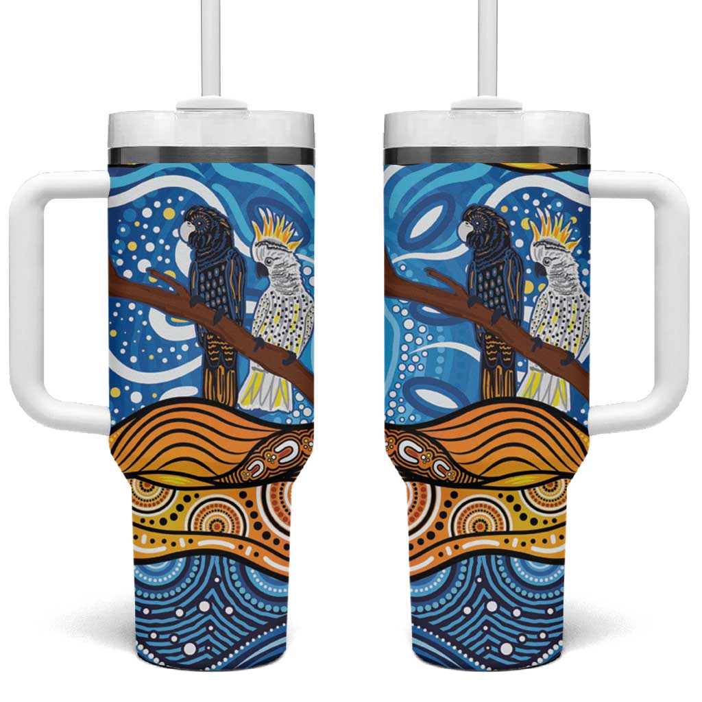 Australia Birds Aboriginal Art Custom Stanley Cup 40 oz 30 oz Tumbler With Handle