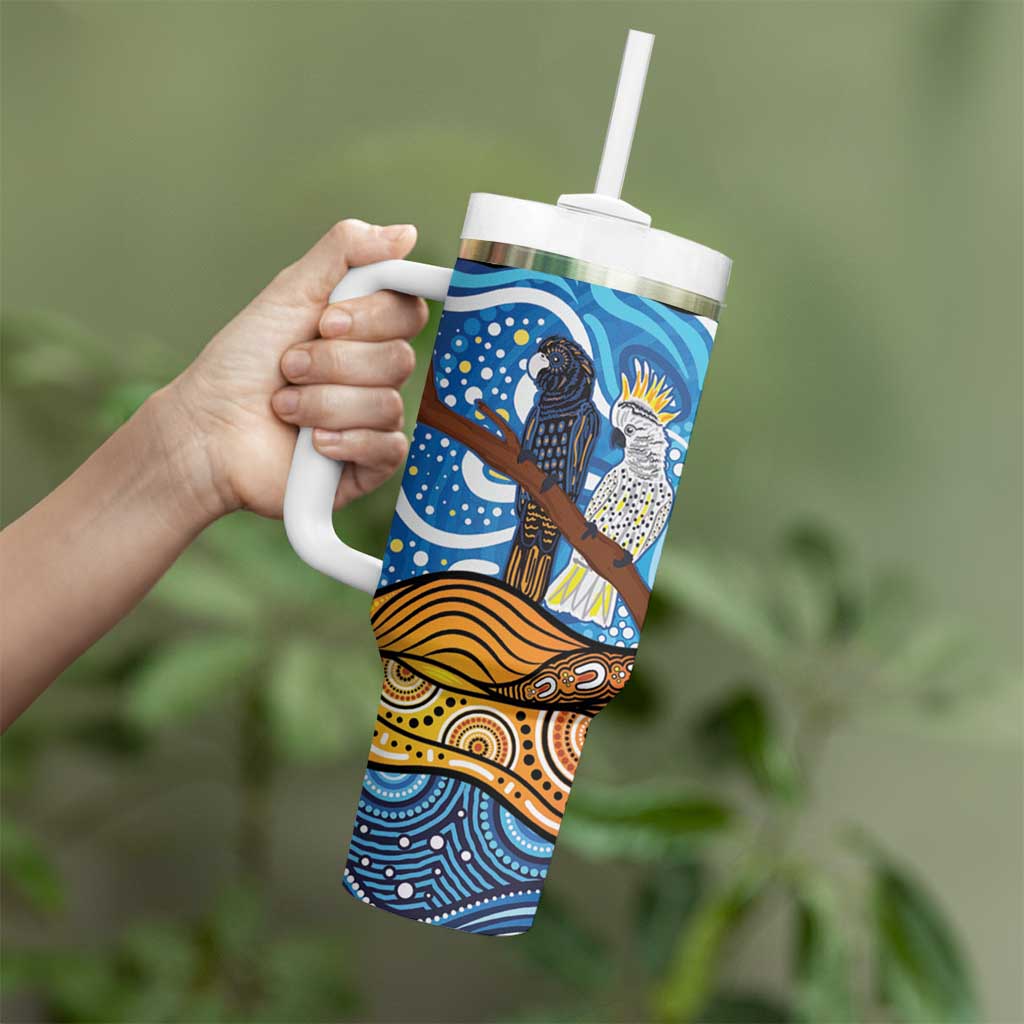 Australia Birds Aboriginal Art Custom Stanley Cup 40 oz 30 oz Tumbler With Handle