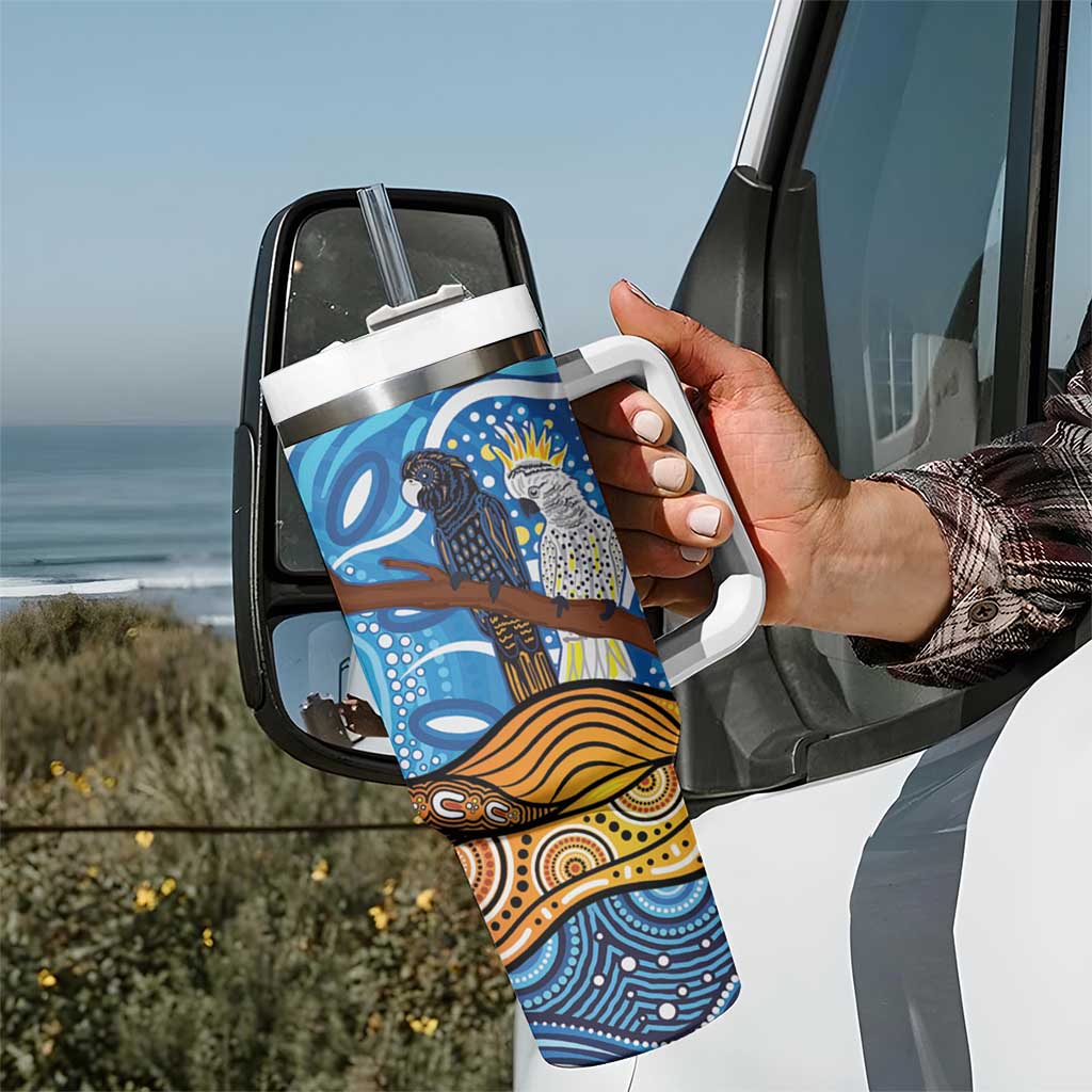 Australia Birds Aboriginal Art Custom Stanley Cup 40 oz 30 oz Tumbler With Handle