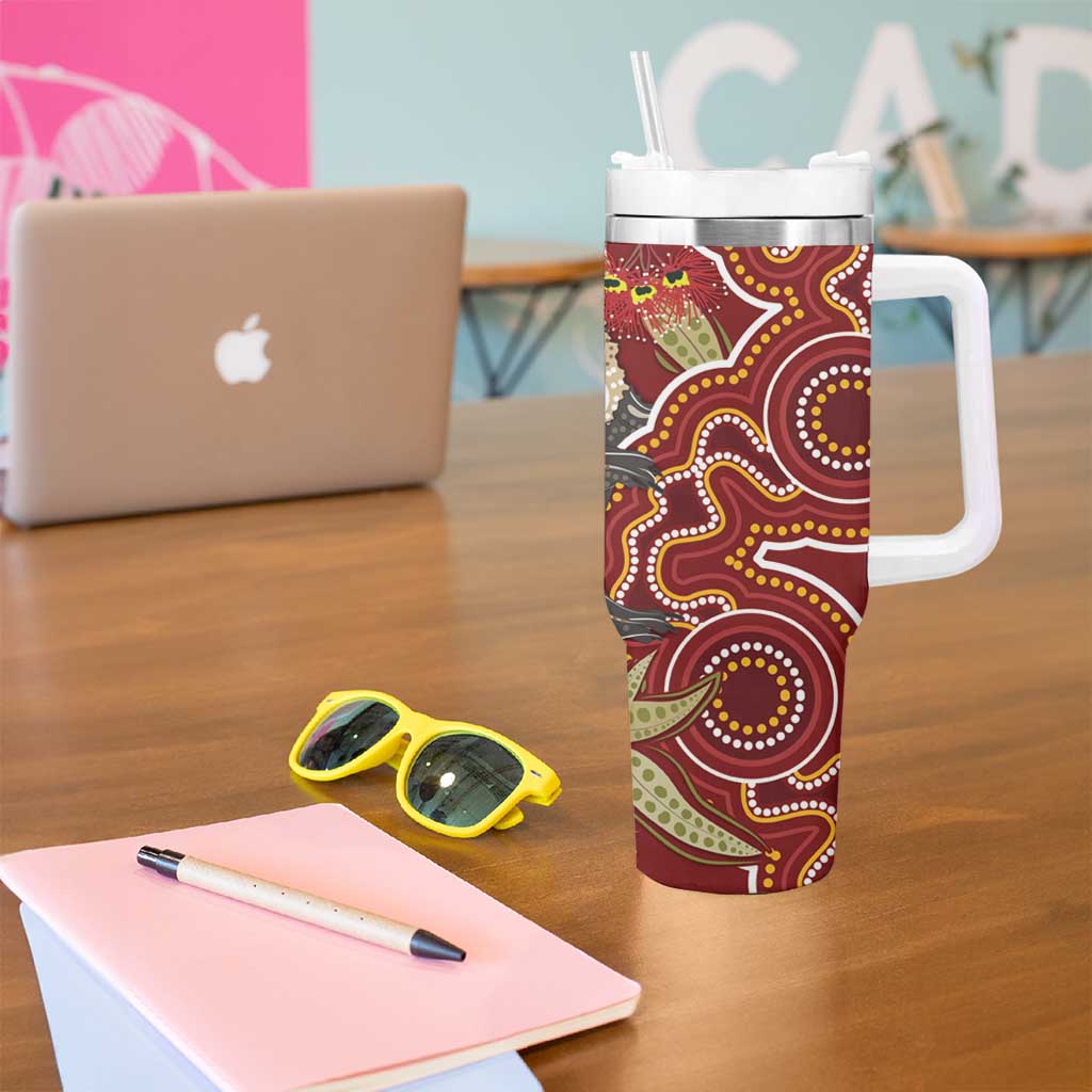 Australia Santa Koala Aboriginal Style Custom Stanley Cup 40 oz 30 oz Tumbler With Handle