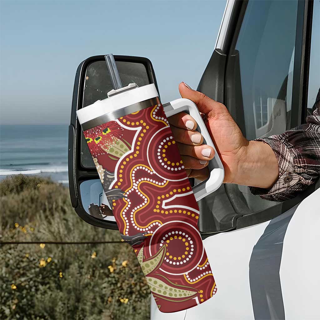 Australia Santa Koala Aboriginal Style Custom Stanley Cup 40 oz 30 oz Tumbler With Handle