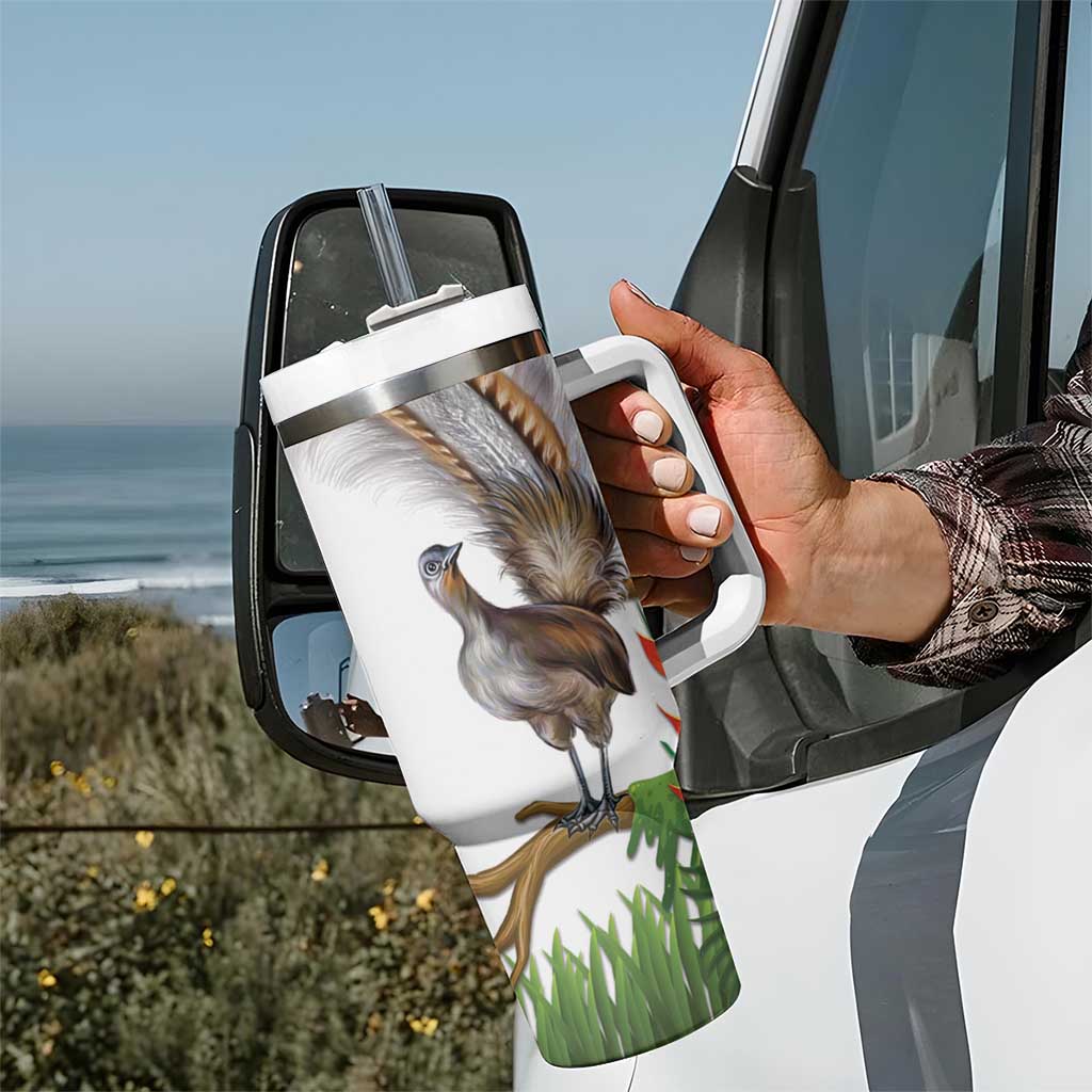 Australia Superb Lyrebird Aussie Map - Rainforest Vibes Custom Stanley Cup 40 oz 30 oz Tumbler With Handle