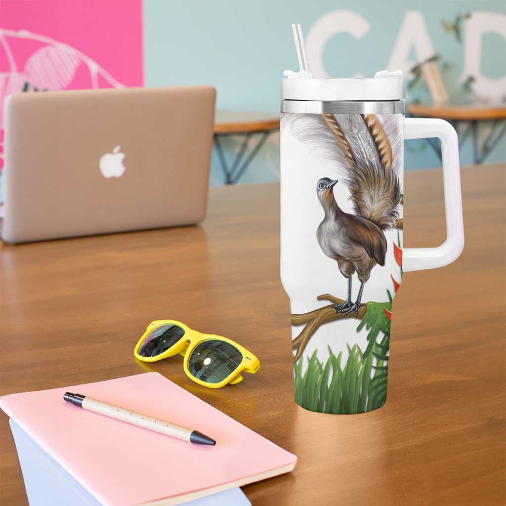 Australia Superb Lyrebird Aussie Map - Rainforest Vibes Custom Stanley Cup 40 oz 30 oz Tumbler With Handle