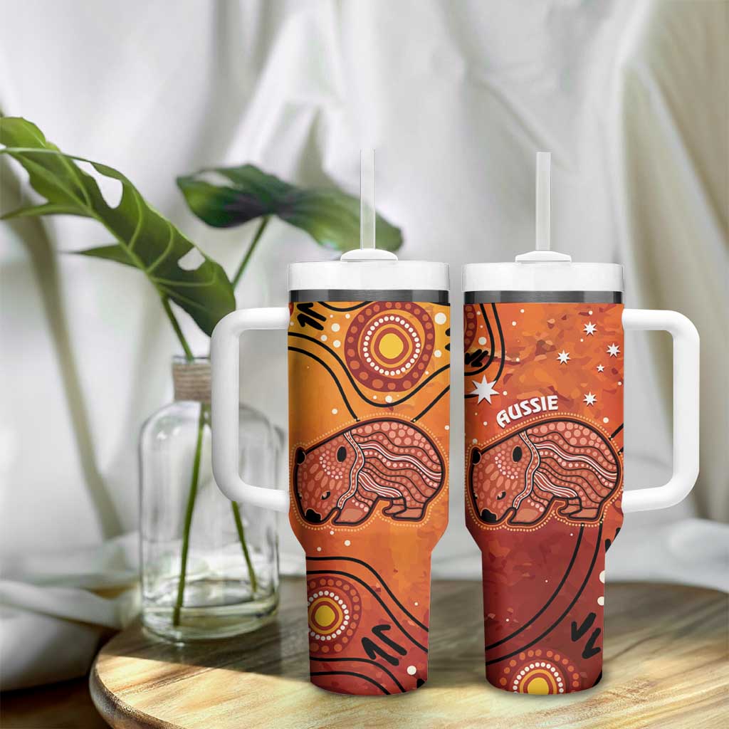 Australia Wombat Indigenous Art Custom Stanley Cup 40 oz 30 oz Tumbler With Handle