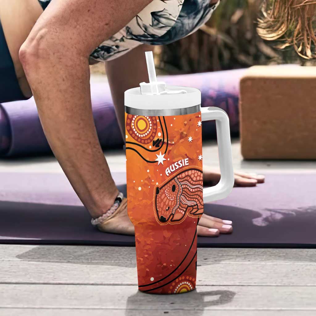 Australia Wombat Indigenous Art Custom Stanley Cup 40 oz 30 oz Tumbler With Handle