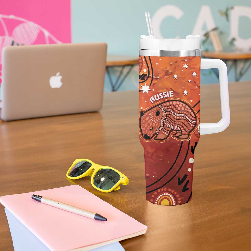 Australia Wombat Indigenous Art Custom Stanley Cup 40 oz 30 oz Tumbler With Handle