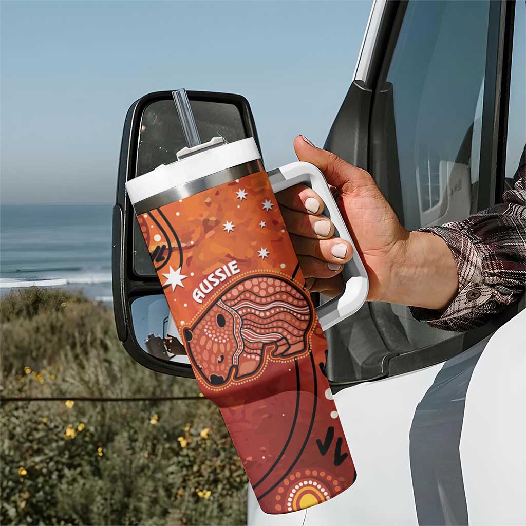 Australia Wombat Indigenous Art Custom Stanley Cup 40 oz 30 oz Tumbler With Handle