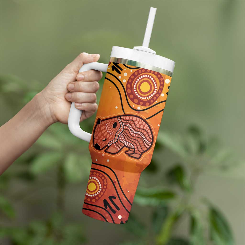 Australia Wombat Indigenous Art Custom Stanley Cup 40 oz 30 oz Tumbler With Handle