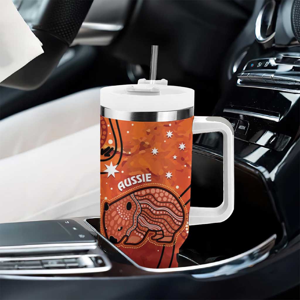 Australia Wombat Indigenous Art Custom Stanley Cup 40 oz 30 oz Tumbler With Handle