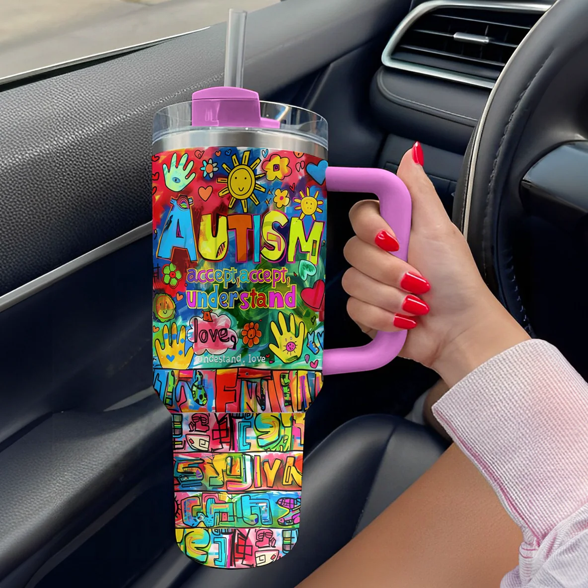 Autism Awareness Custom Stanley Cup 40 oz 30 oz Tumbler With Handle