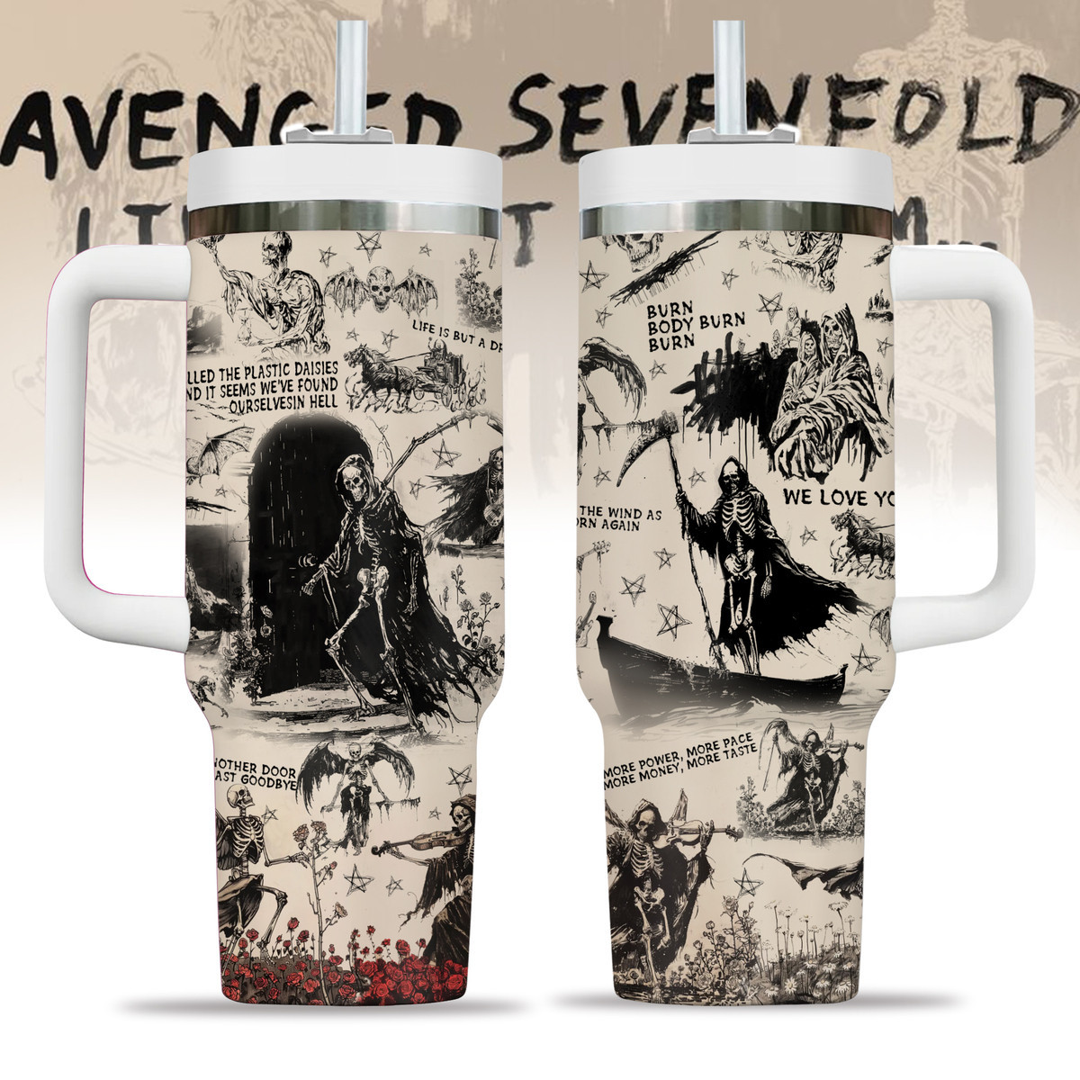 Avenged Sevenfold Music Custom Stanley Cup 40 oz 30 oz Tumbler With Handle