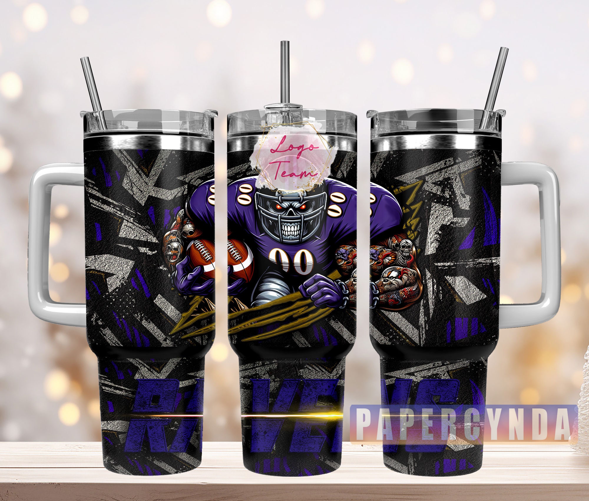 Baltimore Ravens Custom Stanley Cup 40 oz 30 oz Tumbler With Handle