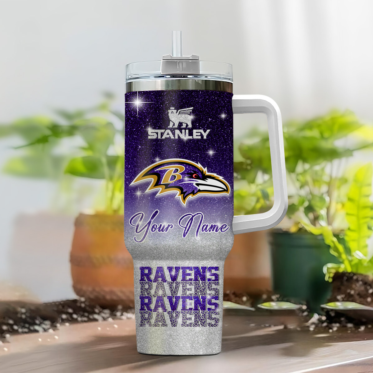 Baltimore Ravens NFL Custom Stanley Cup 40 oz 30 oz Tumbler With Handle
