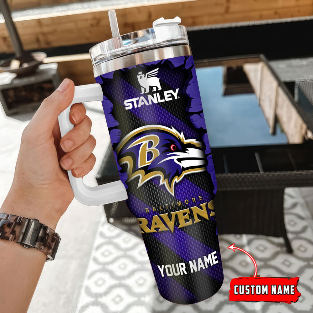 Baltimore Ravens NFL Custom Stanley Cup 40 oz 30 oz Tumbler With Handle