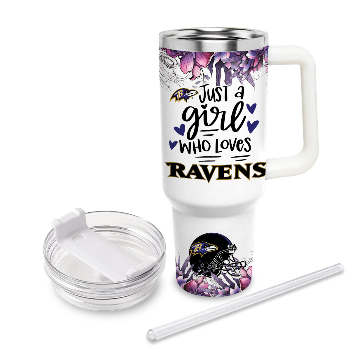 Baltimore Ravens NFL Custom Stanley Cup 40 oz 30 oz Tumbler With Handle