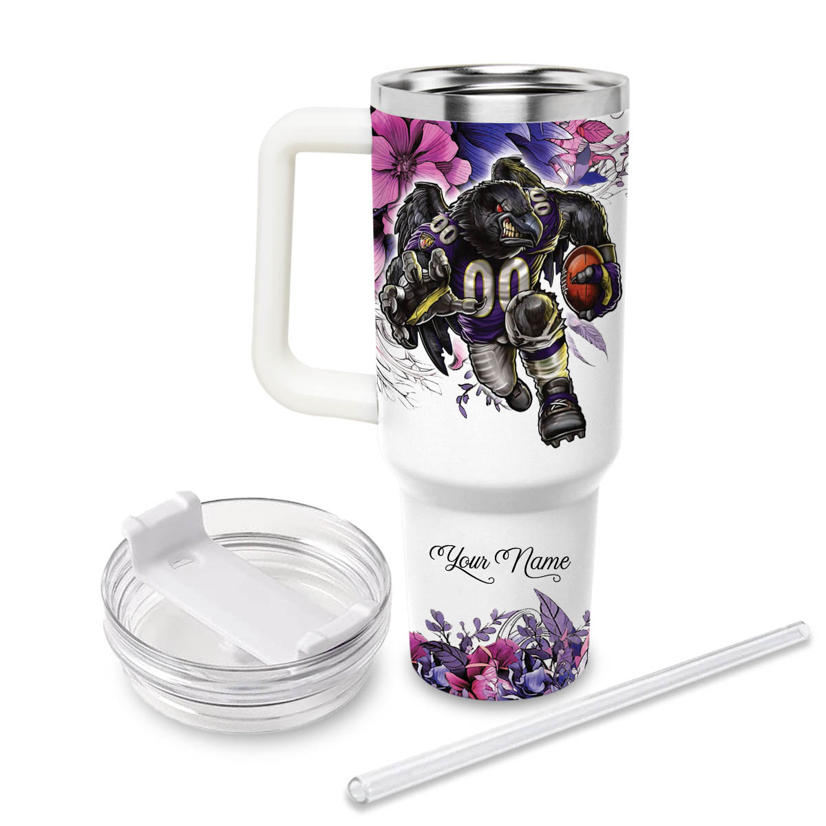 Baltimore Ravens NFL Custom Stanley Cup 40 oz 30 oz Tumbler With Handle