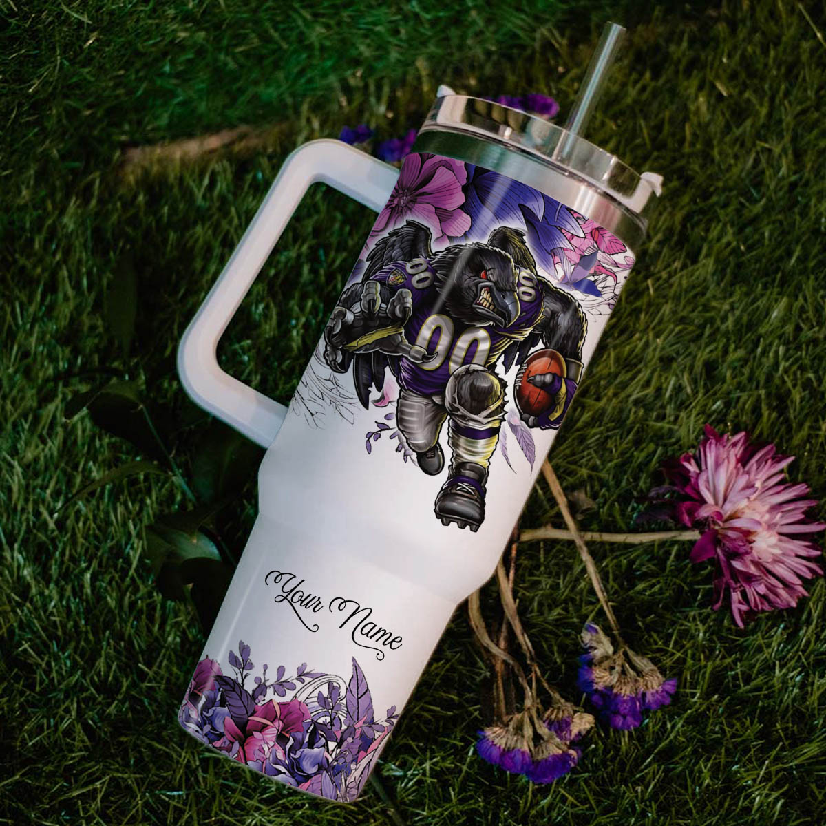 Baltimore Ravens NFL Custom Stanley Cup 40 oz 30 oz Tumbler With Handle