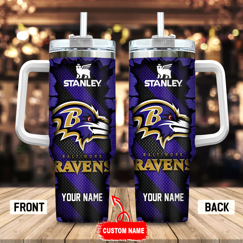 Baltimore Ravens NFL Custom Stanley Cup 40 oz 30 oz Tumbler With Handle