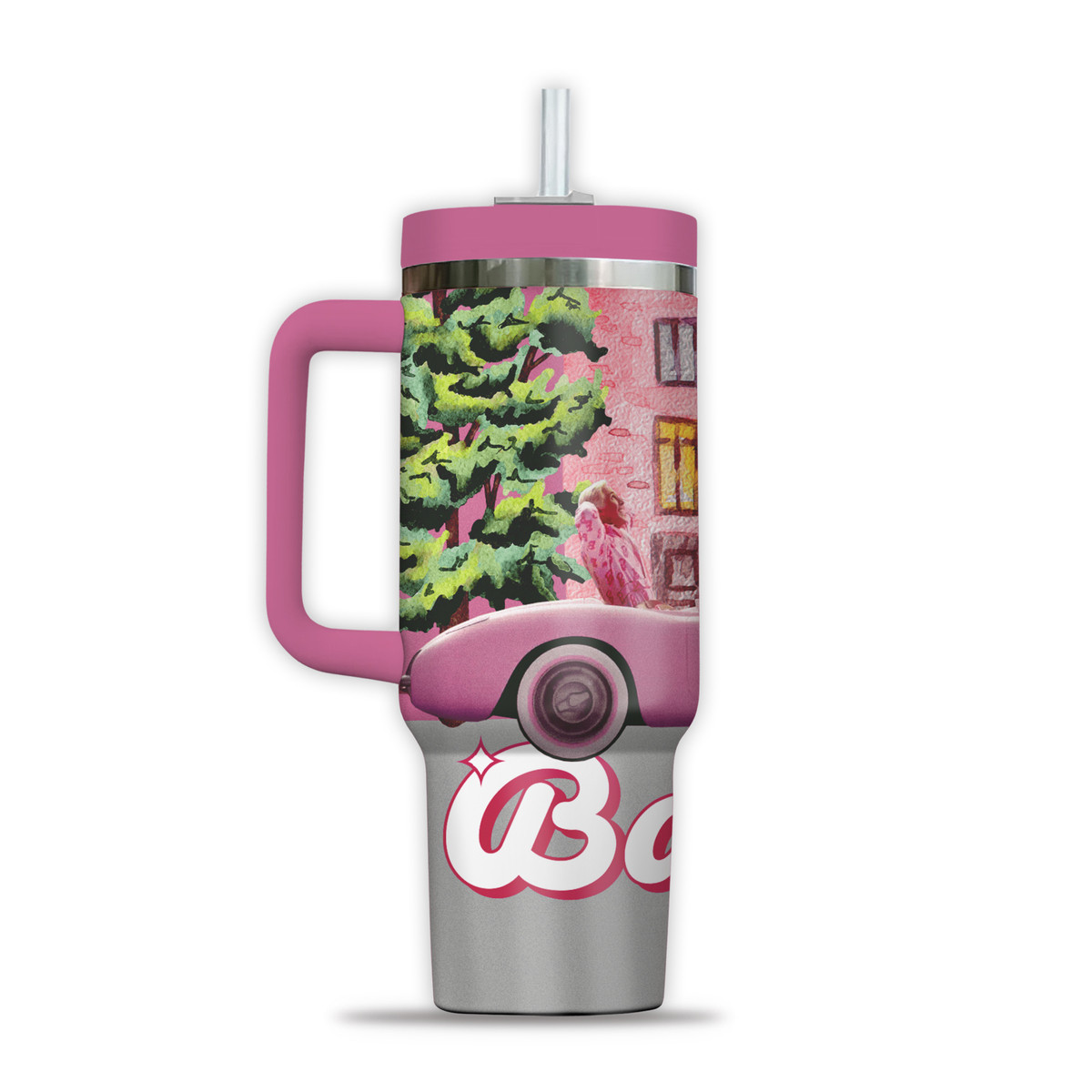 Barbie Cartoon Custom Stanley Cup 40 oz 30 oz Tumbler With Handle