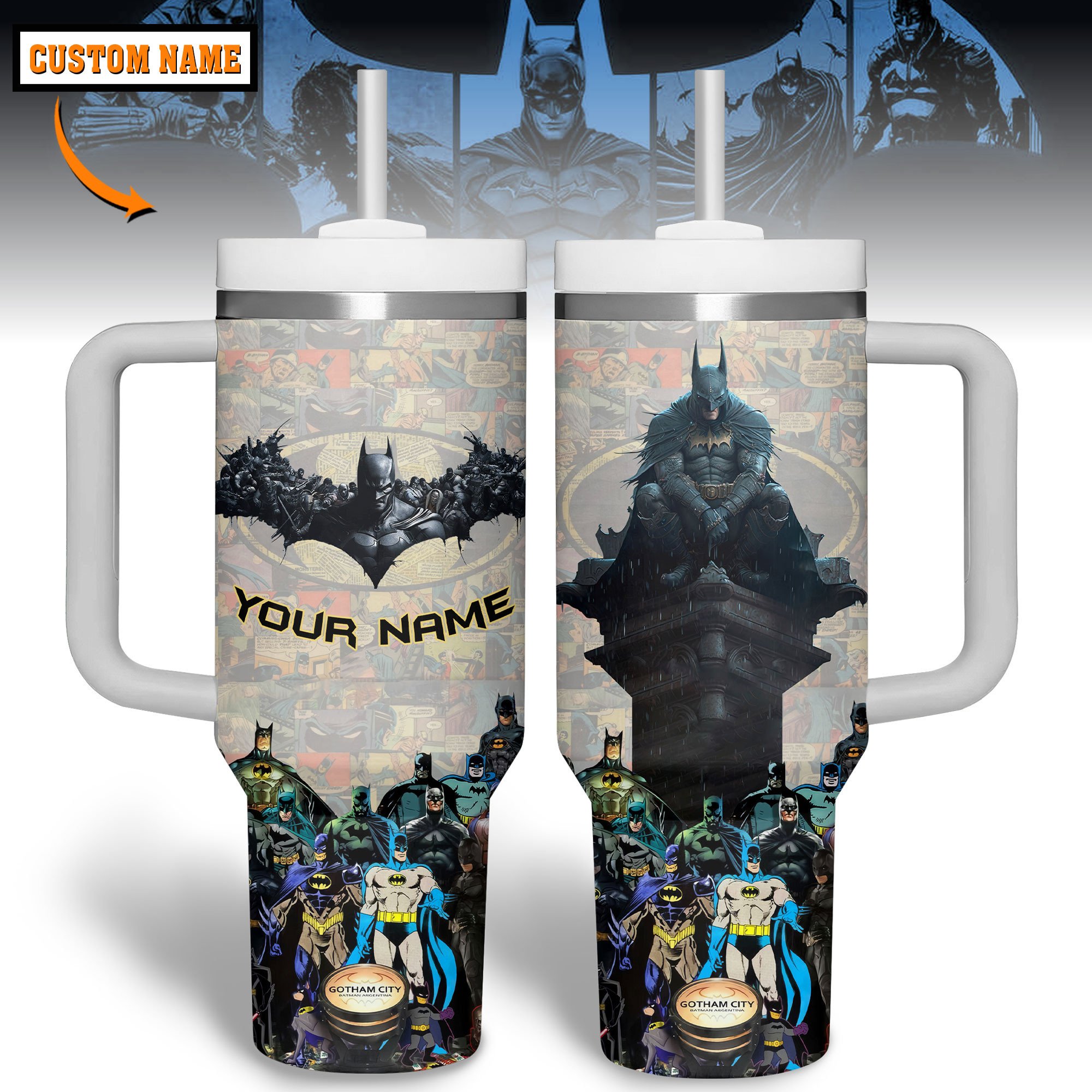 Batman Movies Custom Stanley Cup 40 oz 30 oz Tumbler With Handle