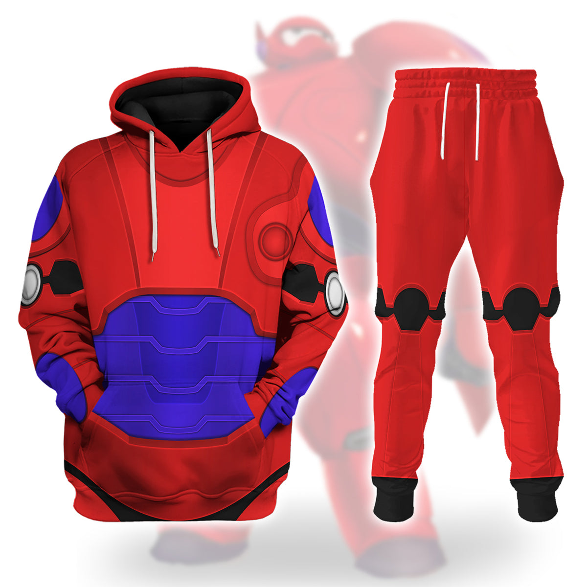 Baymax Super Armor Costume Hoodie Sweatshirt T-Shirt Sweatpants - Stormmerch Exclusive