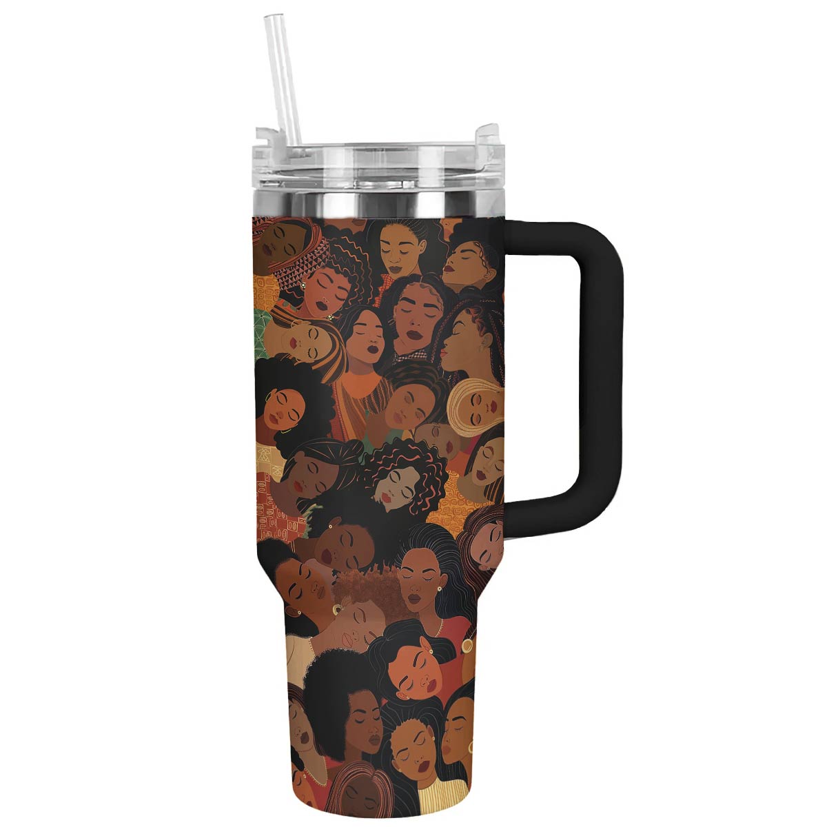 Beautiful Black Women Custom Stanley Cup 40 oz 30 oz Tumbler With Handle