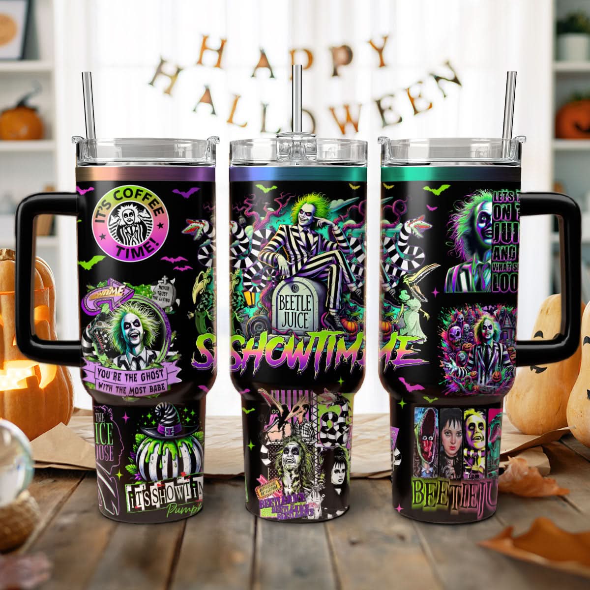 Beetlejuice Movies Custom Stanley Cup 40 oz 30 oz Tumbler With Handle