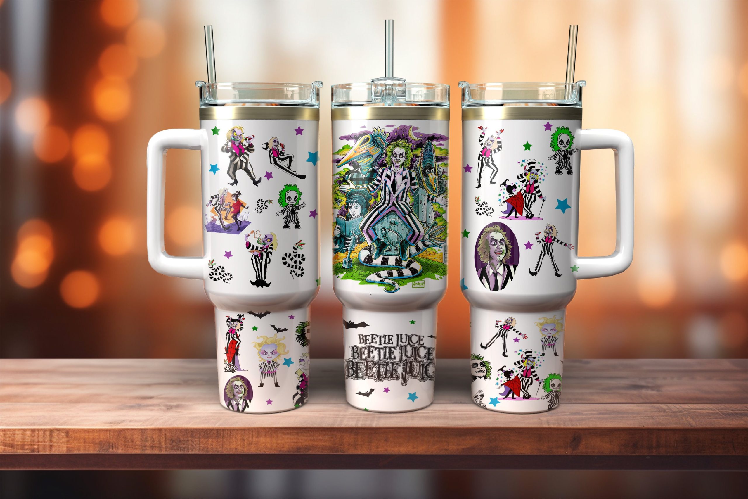 Beetlejuice Movies Custom Stanley Cup 40 oz 30 oz Tumbler With Handle