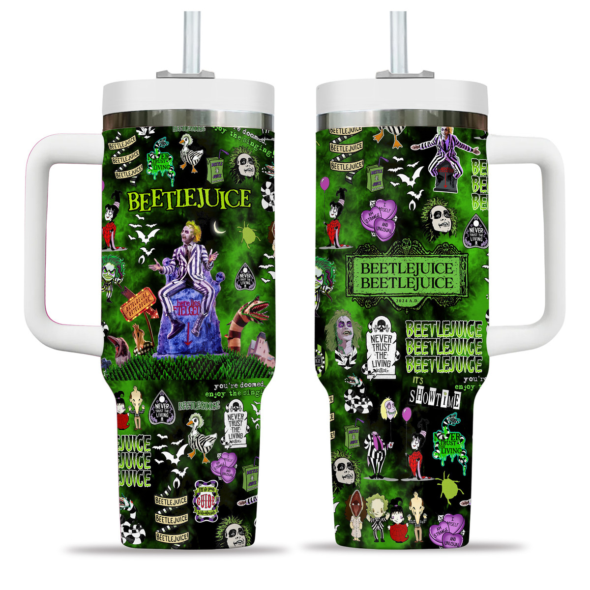 Beetlejuice Movies Custom Stanley Cup 40 oz 30 oz Tumbler With Handle