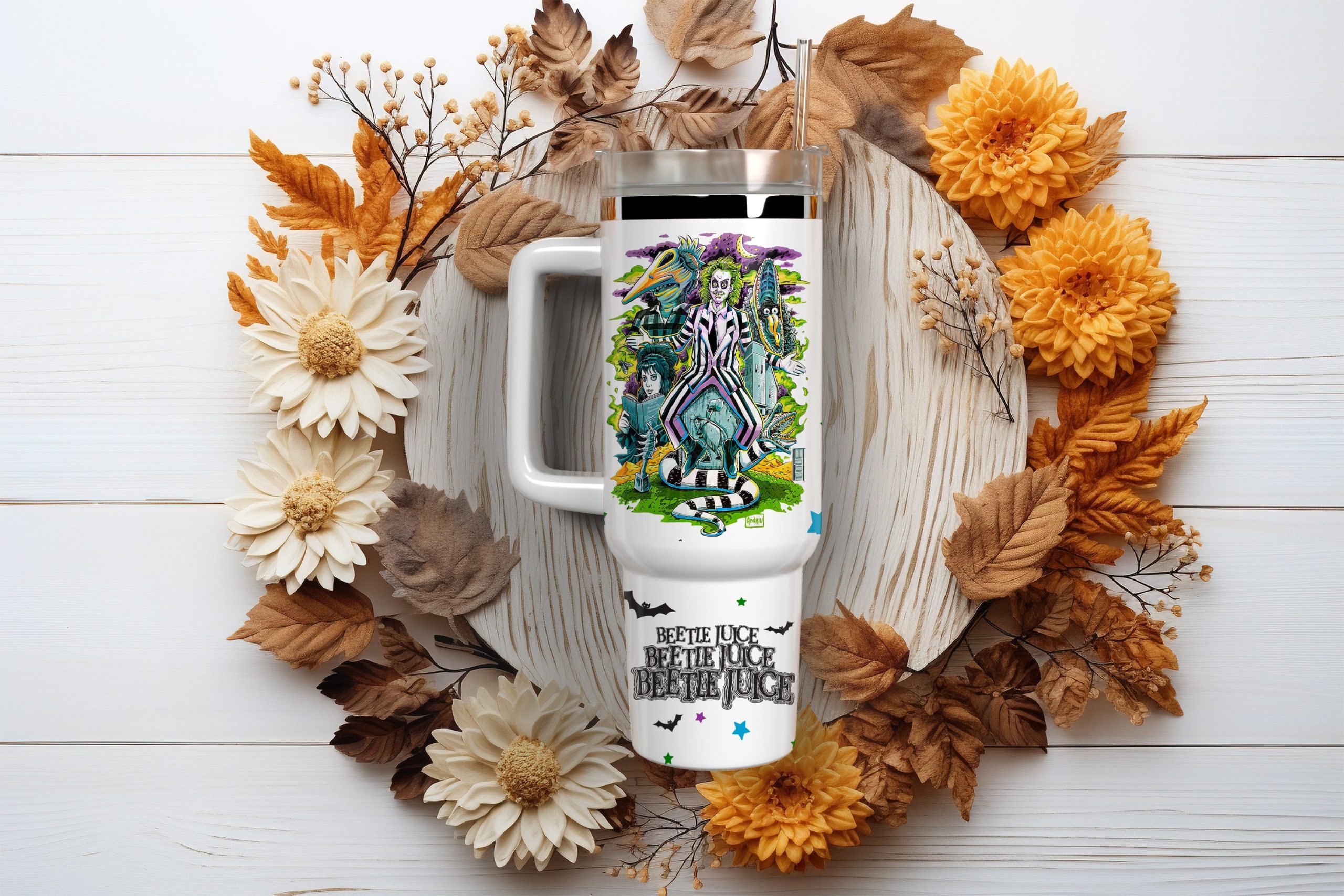 Beetlejuice Movies Custom Stanley Cup 40 oz 30 oz Tumbler With Handle