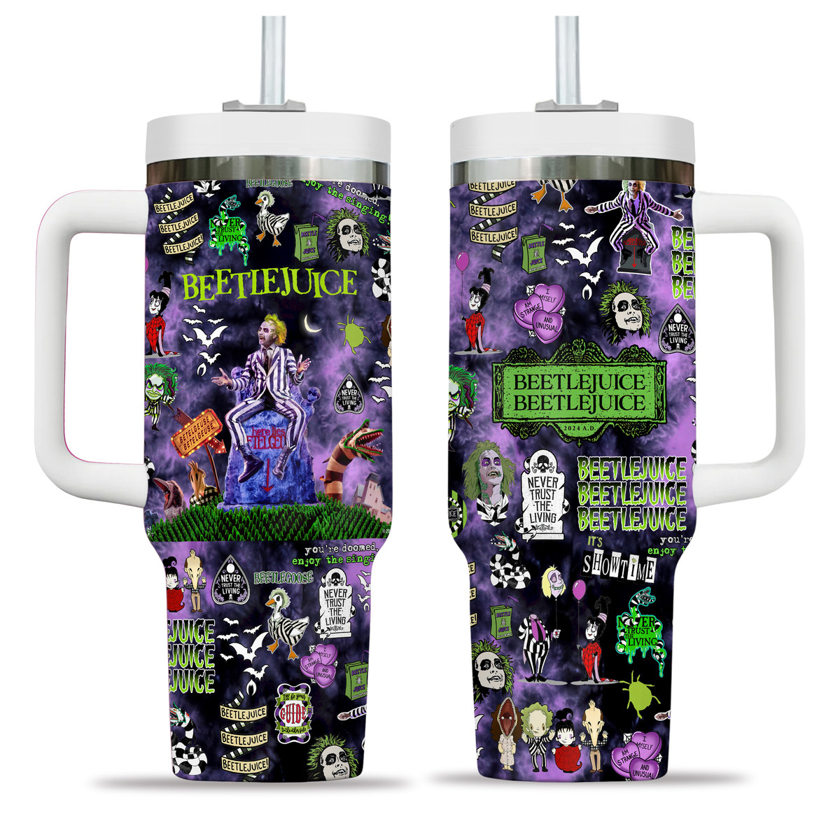Beetlejuice Movies Custom Stanley Cup 40 oz 30 oz Tumbler With Handle