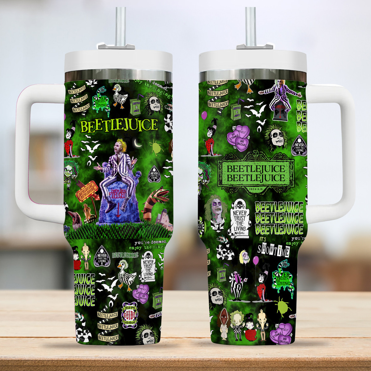 Beetlejuice Movies Custom Stanley Cup 40 oz 30 oz Tumbler With Handle