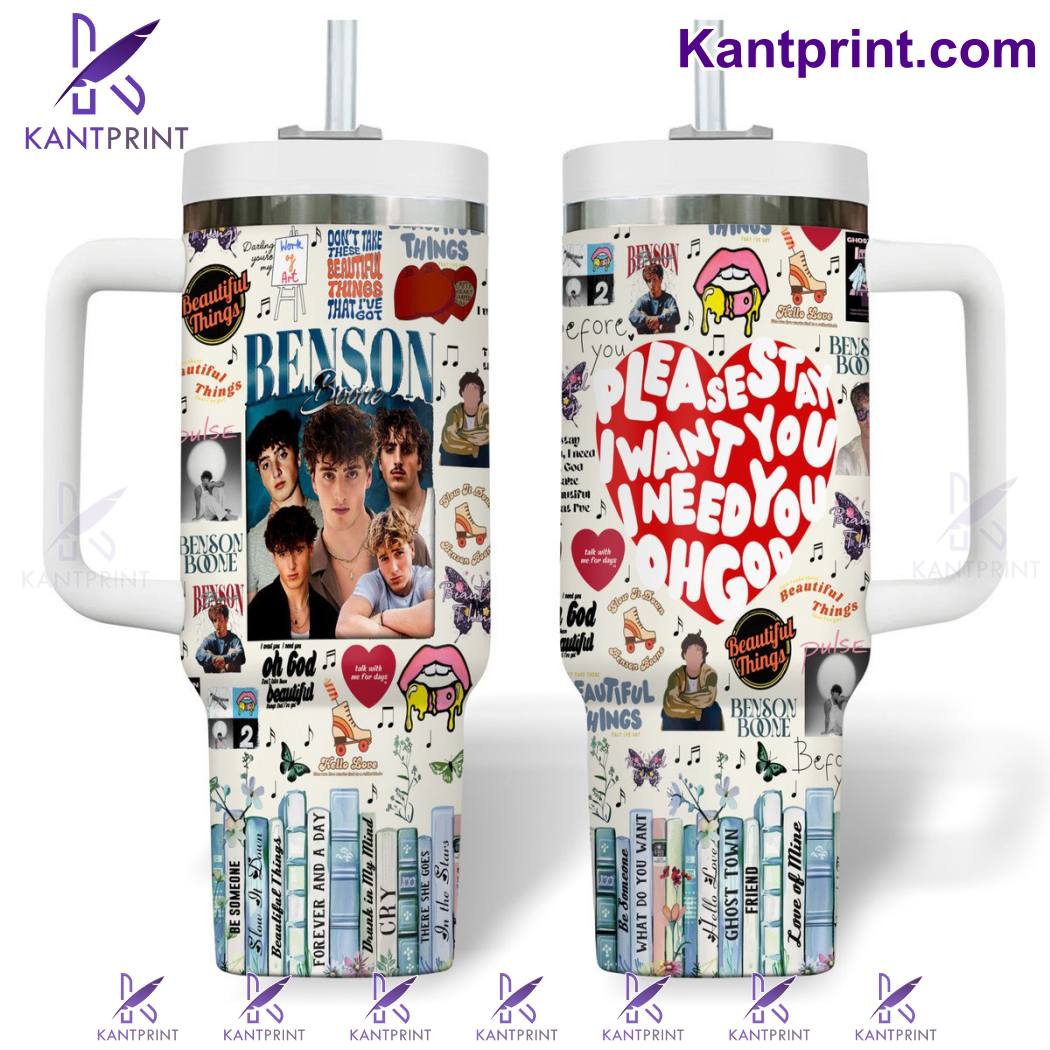 Benson Boone Music Custom Stanley Cup 40 oz 30 oz Tumbler With Handle