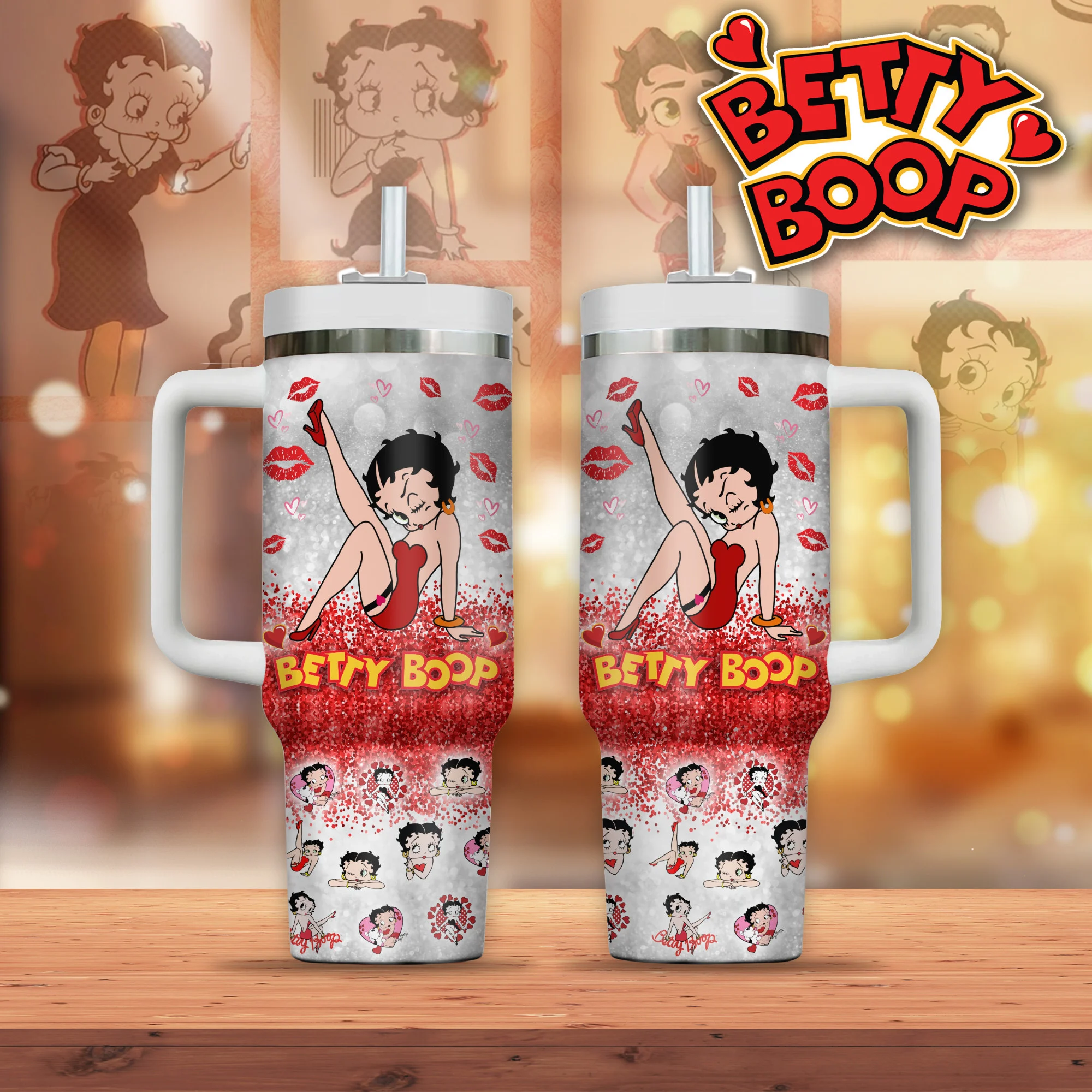 Betty Boop Custom Stanley Cup 40 oz 30 oz Tumbler With Handle