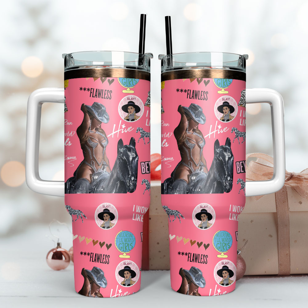 Beyonce Singer Custom Stanley Cup 40 oz 30 oz Tumbler With Handle