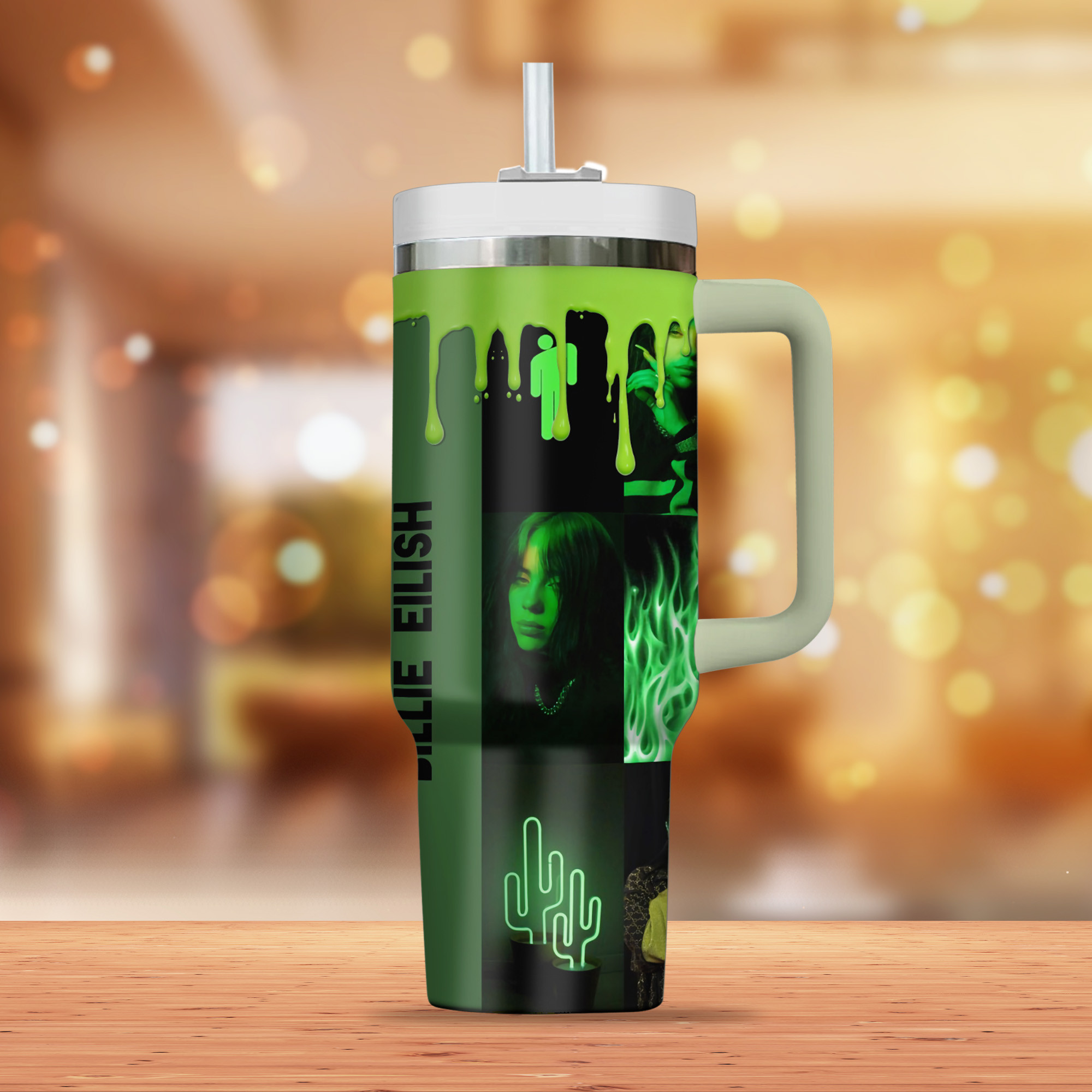 Billie Eilish Music Custom Stanley Cup 40 oz 30 oz Tumbler With Handle