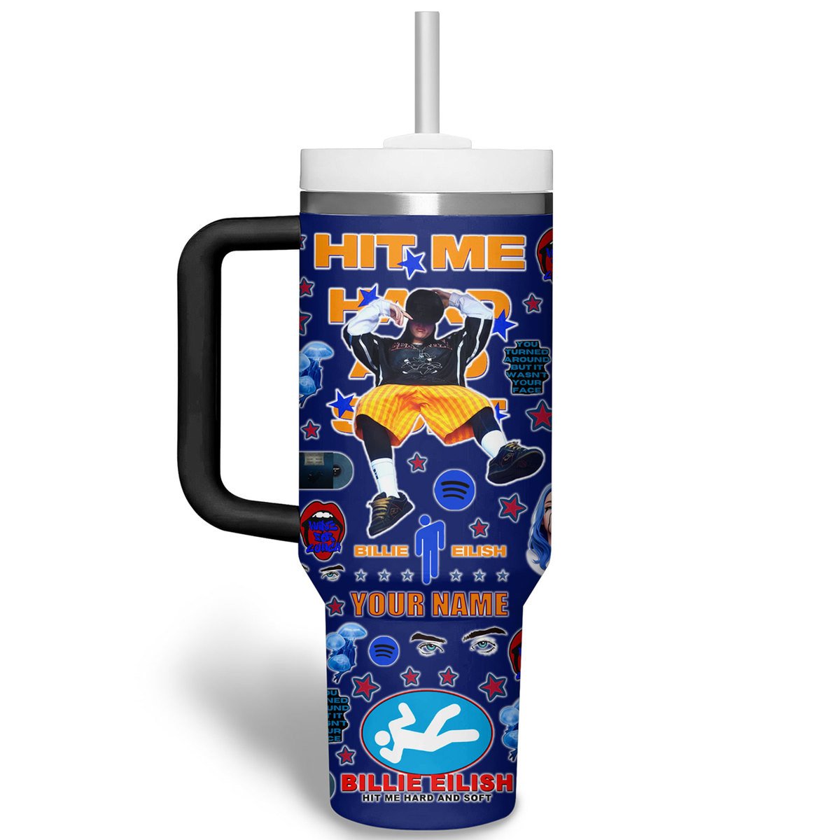 Billie Eilish Music Custom Stanley Cup 40 oz 30 oz Tumbler With Handle