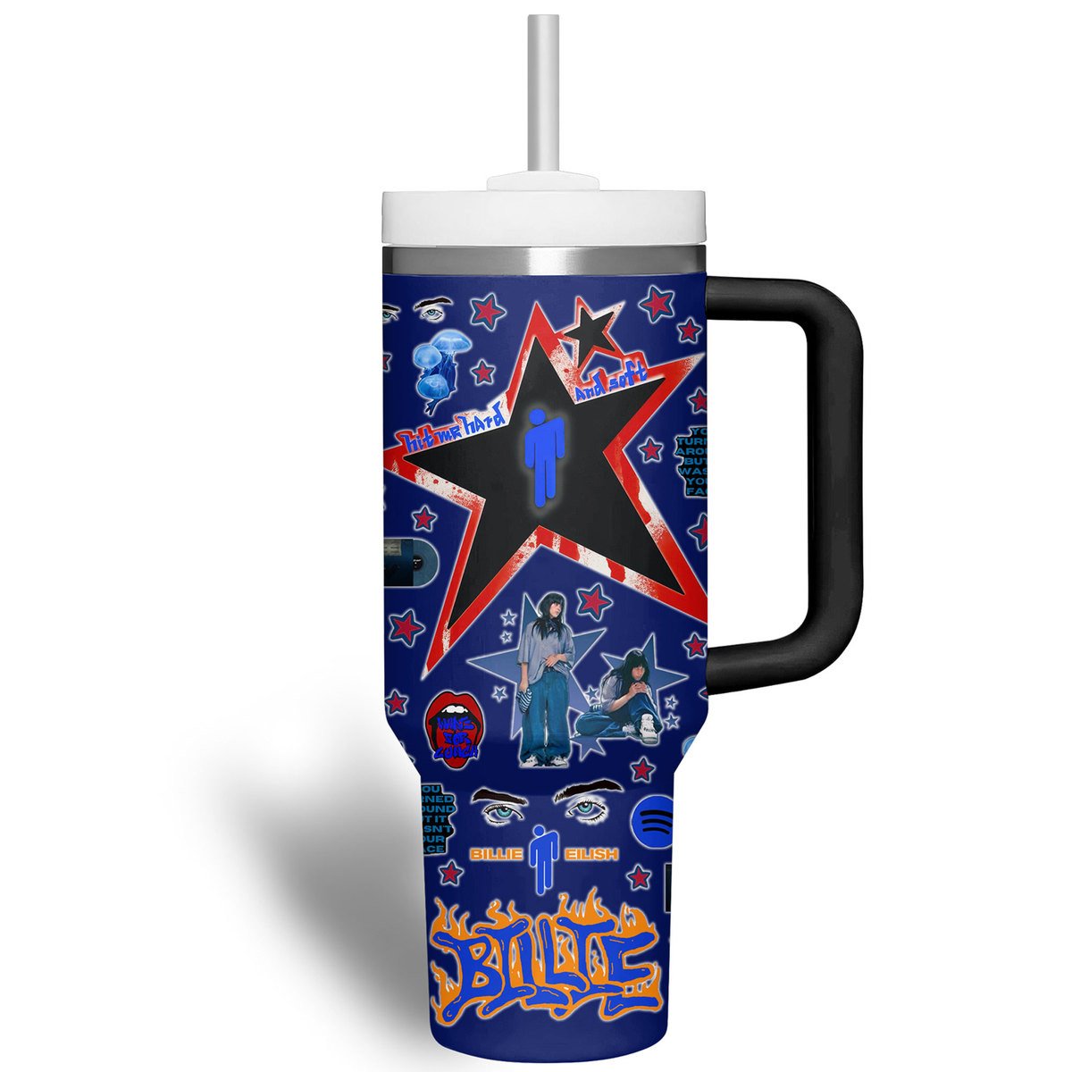 Billie Eilish Music Custom Stanley Cup 40 oz 30 oz Tumbler With Handle