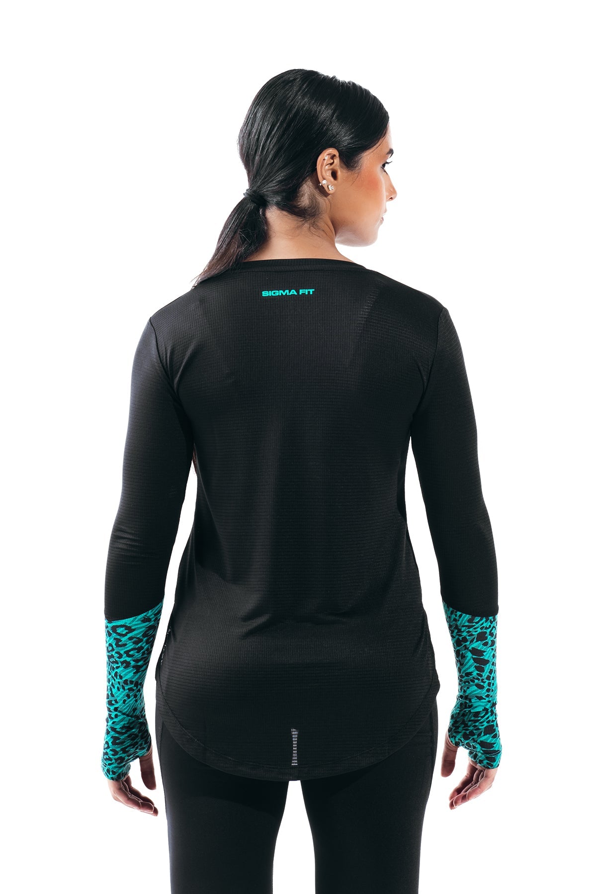 Black Basic Gym Sport Workout Long Sleeve T-Shirt