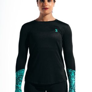 Black Basic Gym Sport Workout Long Sleeve T-Shirt