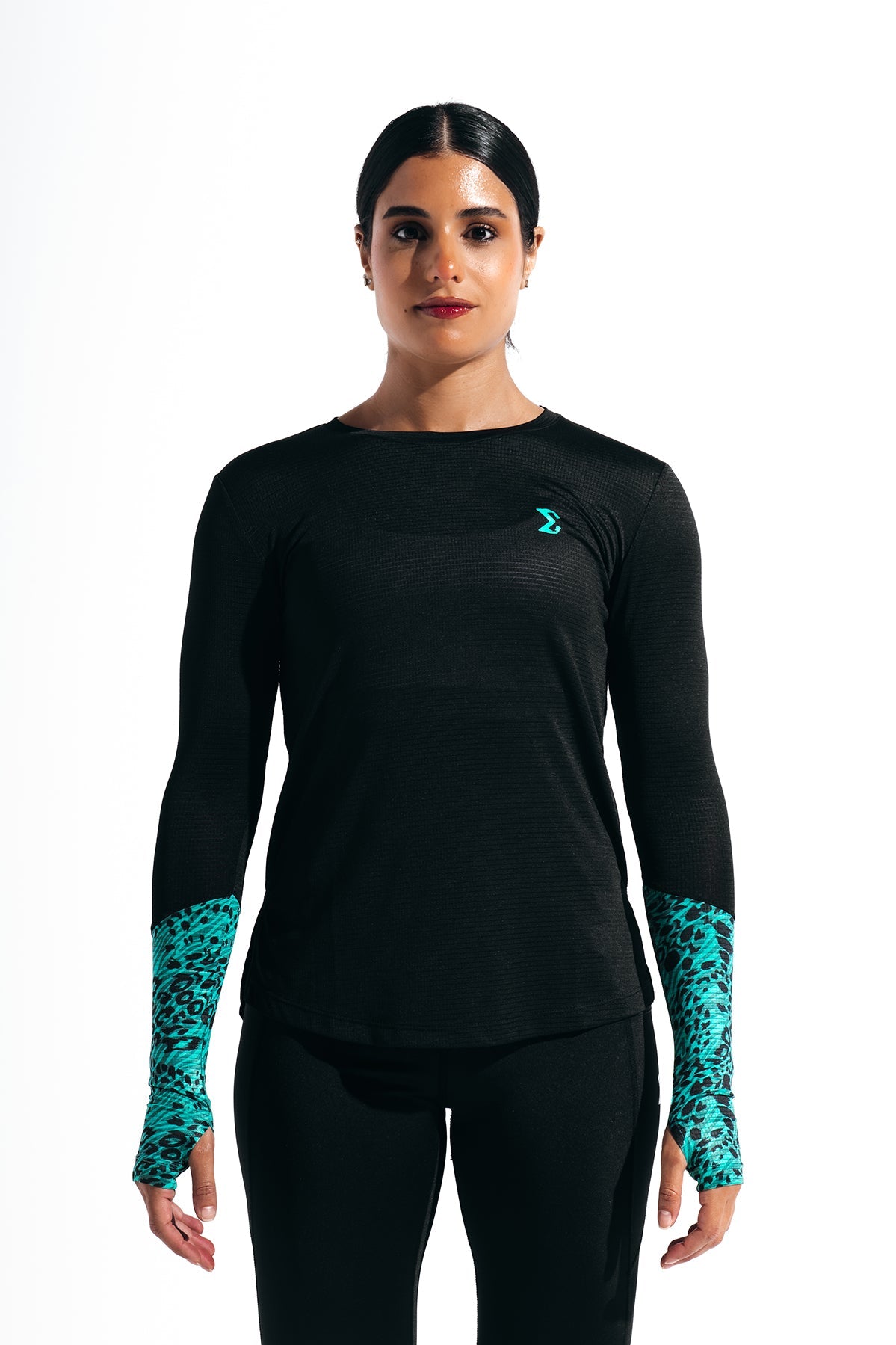 Black Basic Gym Sport Workout Long Sleeve T-Shirt