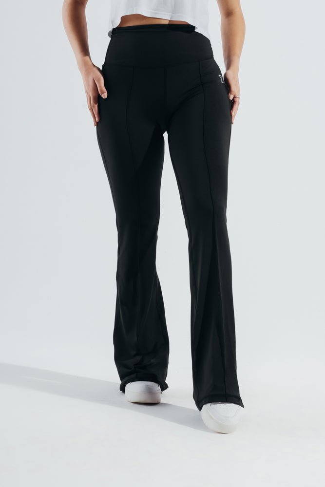Black Blossom Gym Sport Workout Leggings