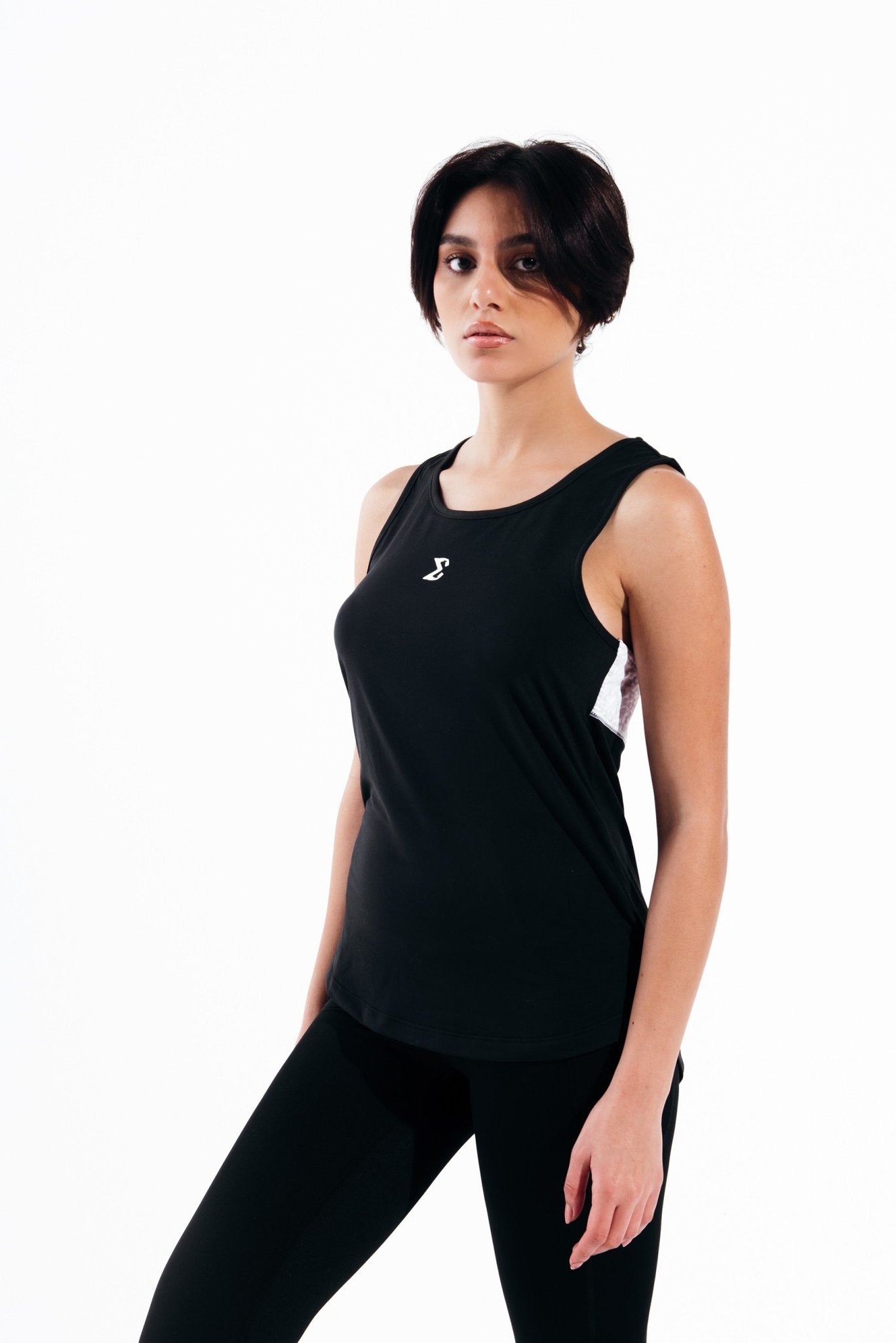 Black Racer Back Gym Sport Workout Tank Top