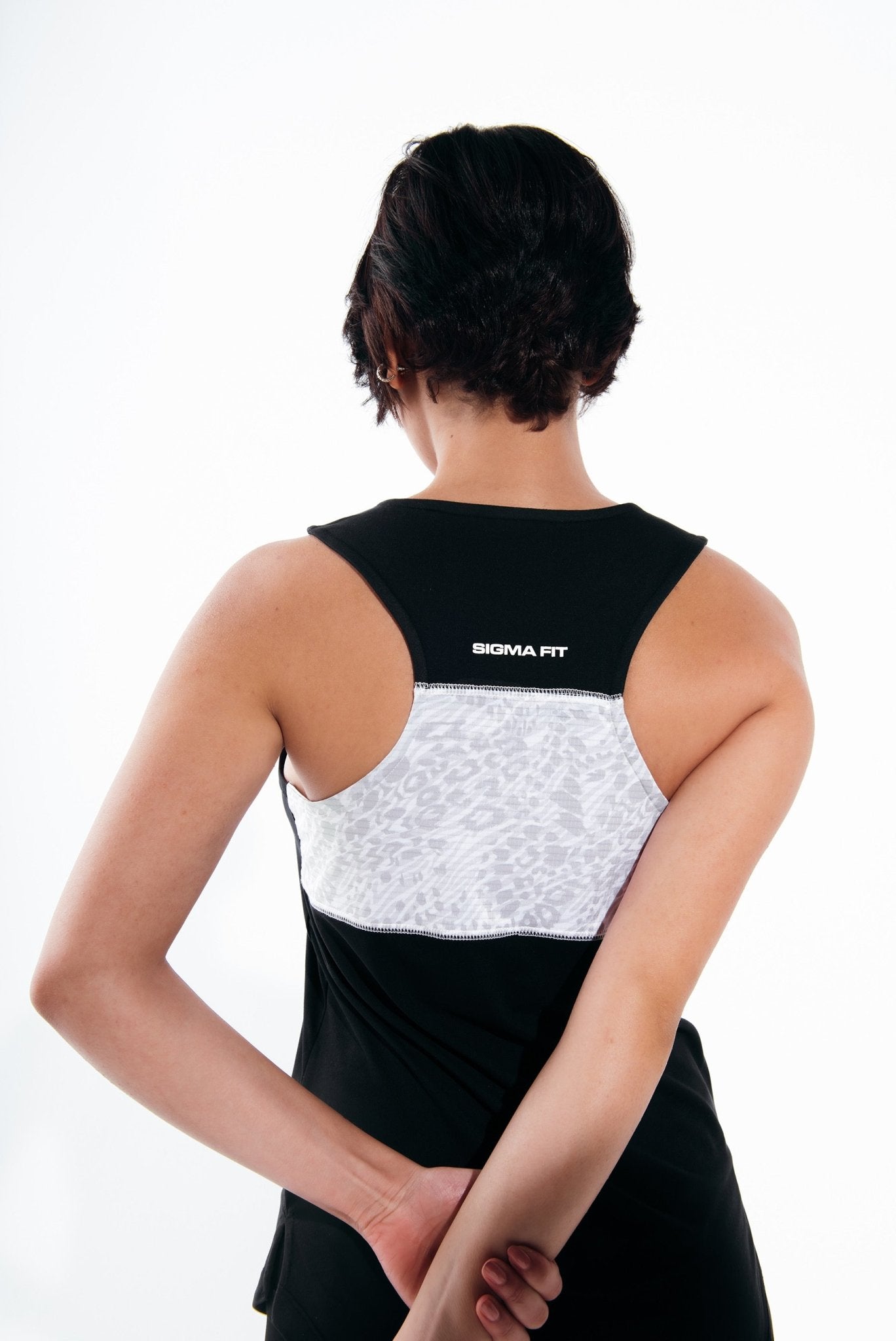 Black Racer Back Gym Sport Workout Tank Top