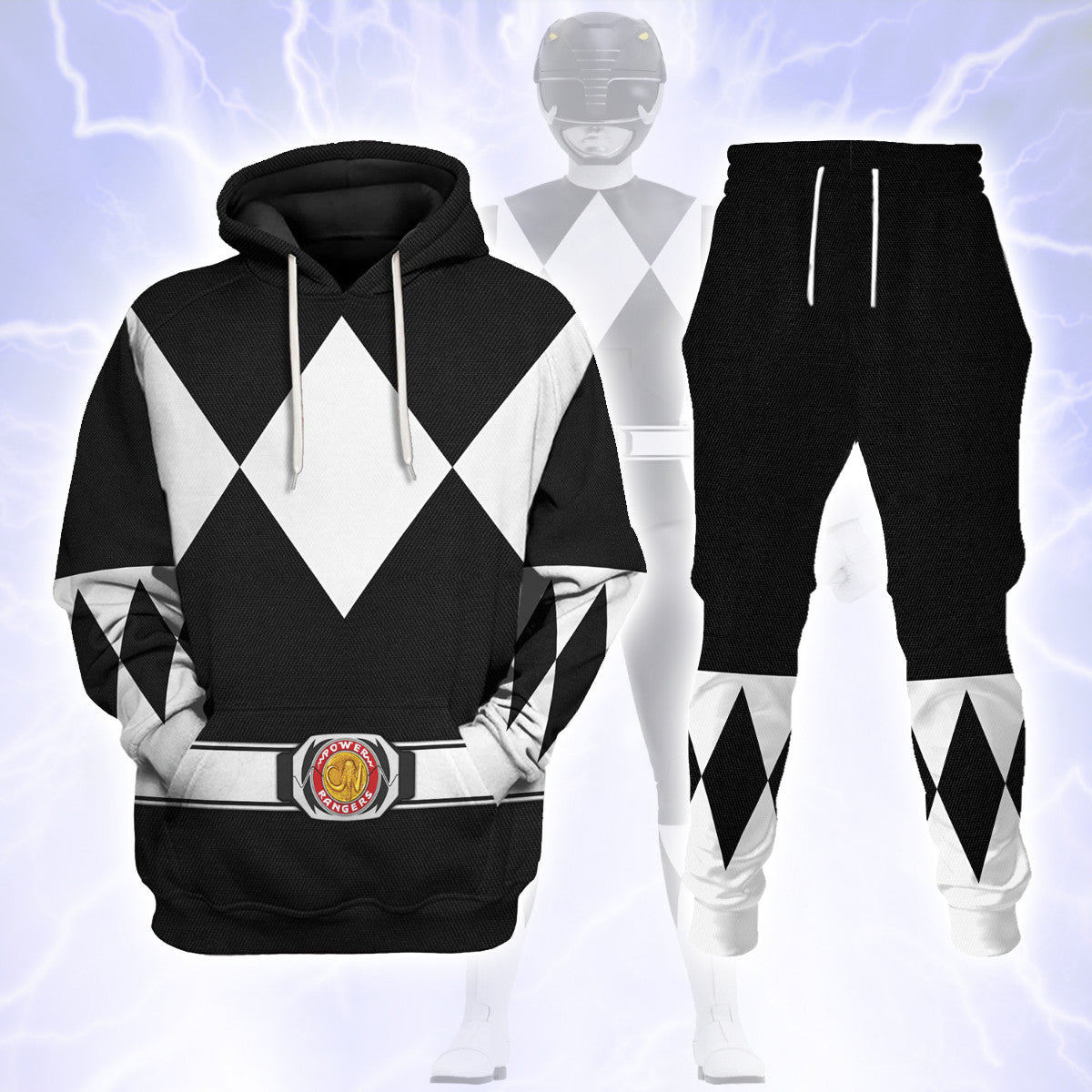 Black Ranger Mighty Morphin Hoodies Sweatshirt T-shirt Hawaiian - Stormmerch Exclusive
