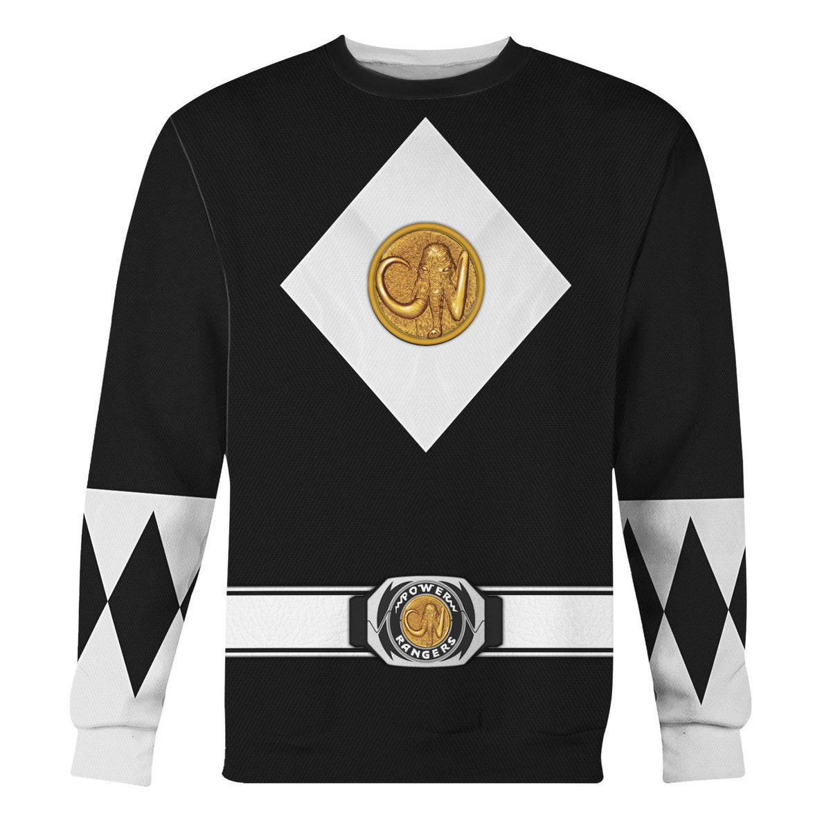 Black Ranger Mighty Morphin The Movie (1995) Hoodies Sweatshirt T-shirt Hawaiian - Stormmerch Exclusive