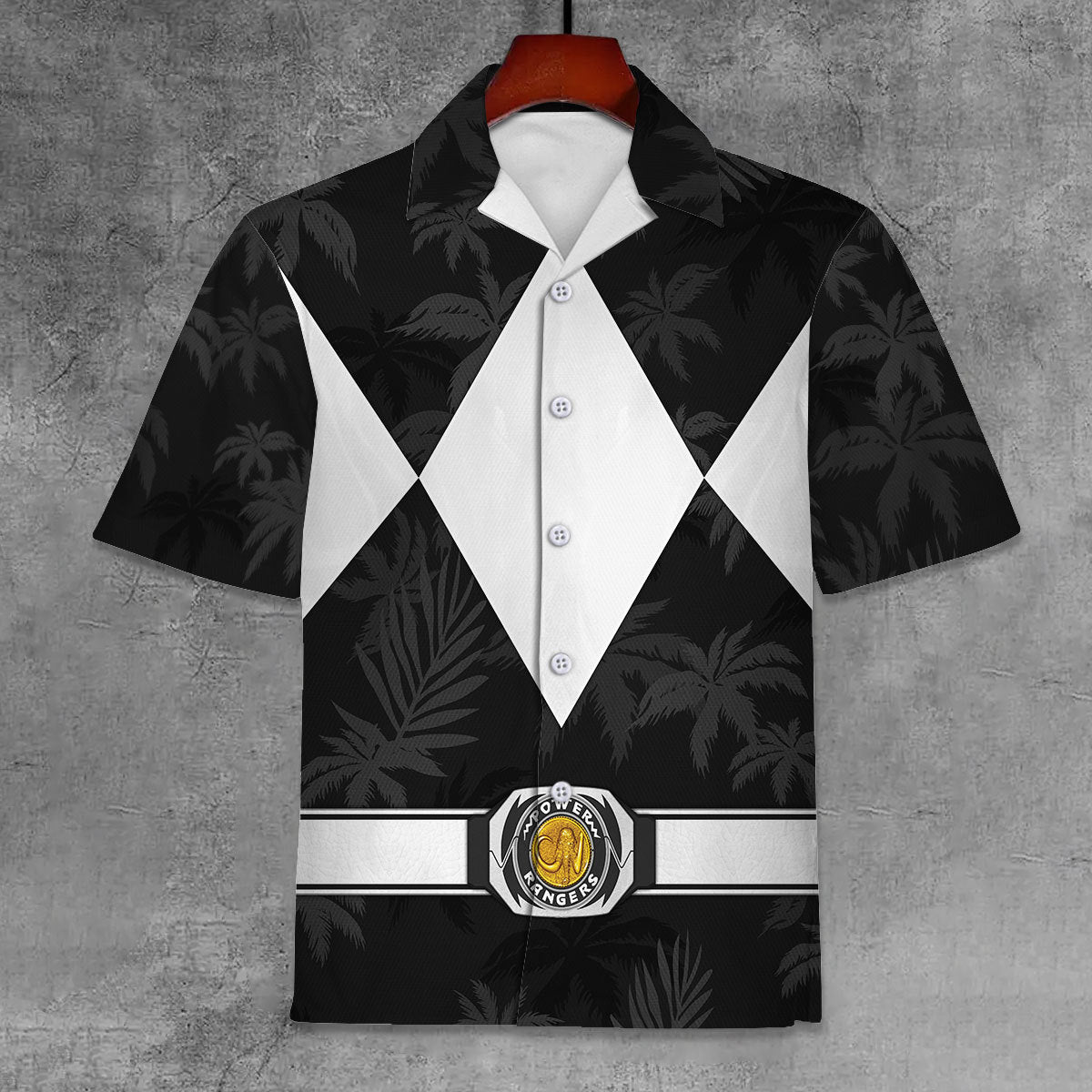 Black Ranger x Tommy Vercetti Hawaiian Shirt Beach Shorts - Stormmerch Exclusive