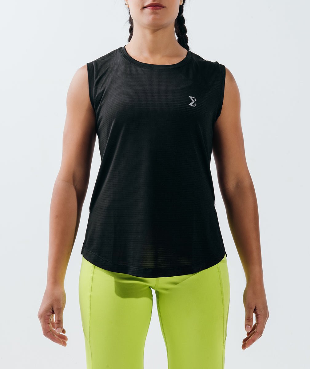 Black Shooting Star Gym Sport Workout Tank Top