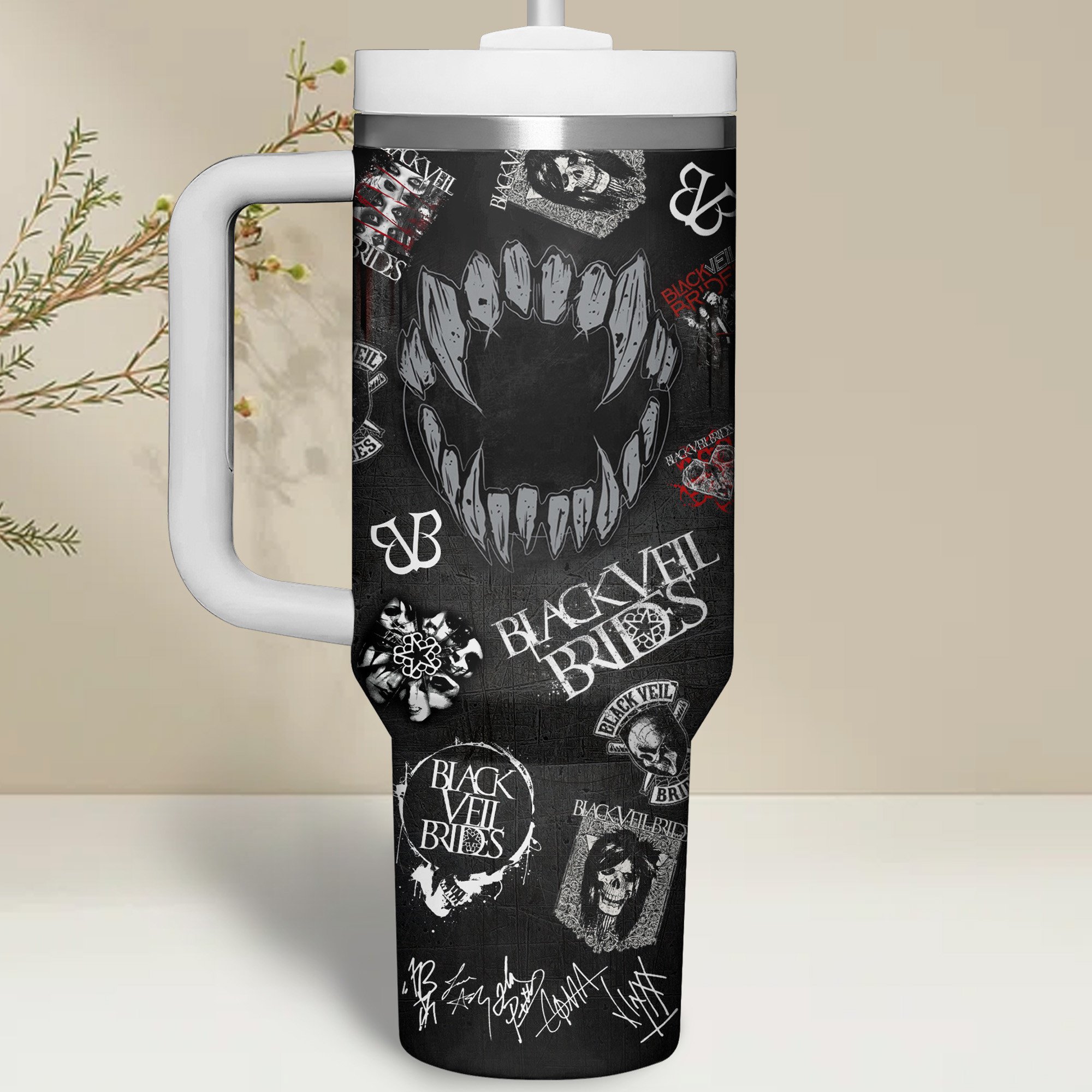Black Veil Brides Music Custom Stanley Cup 40 oz 30 oz Tumbler With Handle